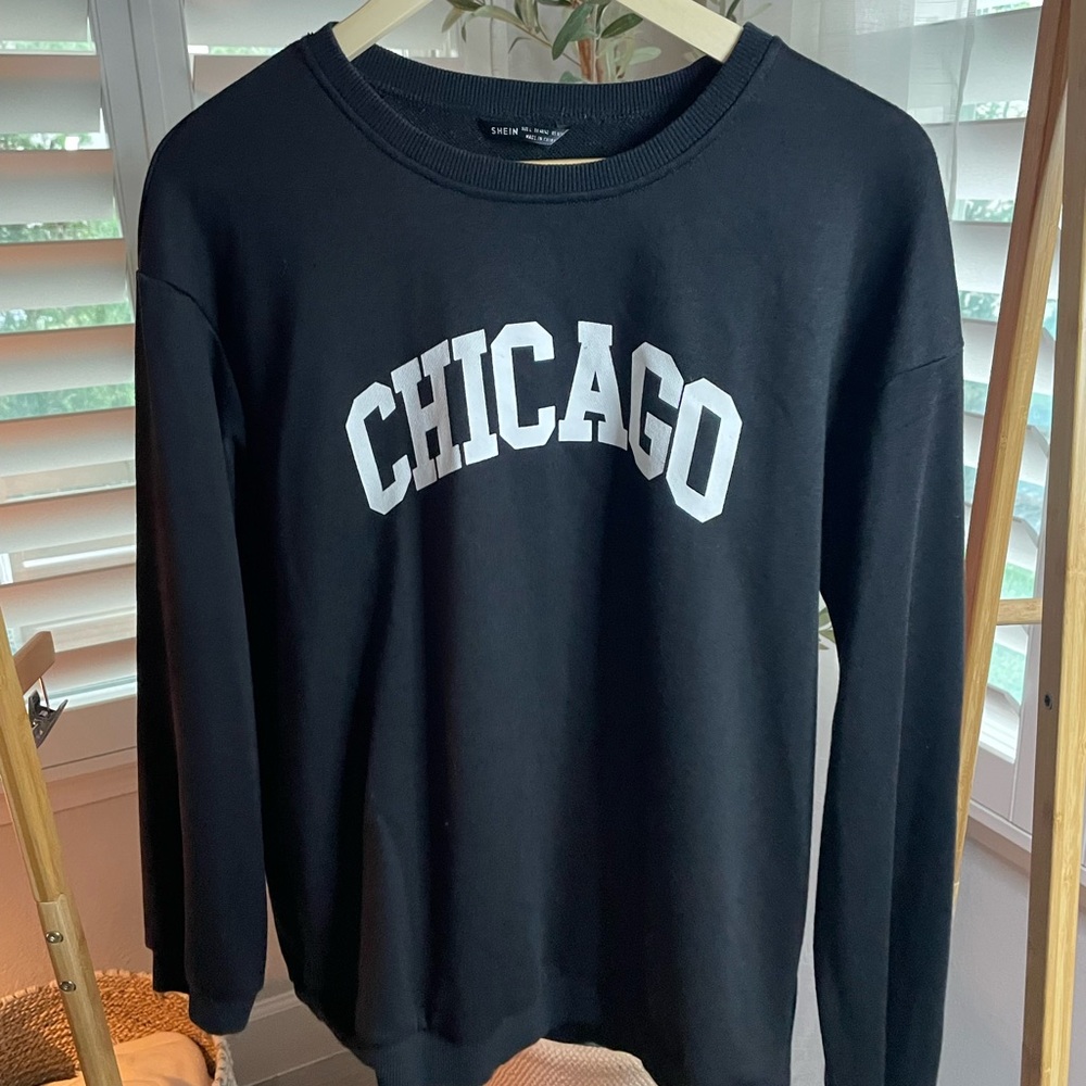 Black Chicago Crewneck Size L